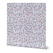 Girly Pink & Purple Floral Pattern // baby girl nursery decor flowers