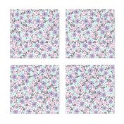 Girly Pink & Purple Floral Pattern // baby girl nursery decor flowers