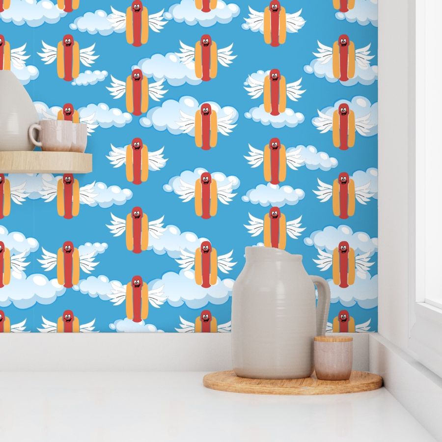 funny-hot-dog-emoji-meaning-food-humor-wallpaper-spoonflower