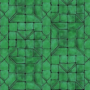 Green Attica print