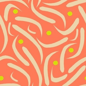 Papaya Marigold Sand - Fridi print
