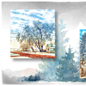 Winter in Wisconsin - Scenic Quilt Panel