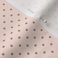 Polka Dot Pattern (brown dots on baby pink)