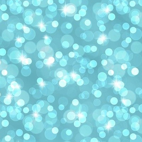 Sparkly Bokeh Pattern - Aqua