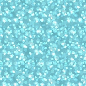 Small Sparkly Bokeh Pattern - Aqua