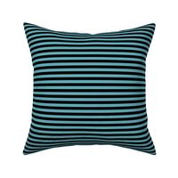 Aqua Bengal Stripe Pattern Horizontal in Black