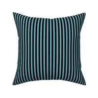 Aqua Bengal Stripe Pattern Vertical in Black