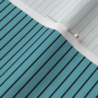 Small Aqua Pin Stripe Pattern Horizontal in Black