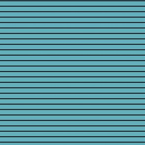 Small Aqua Pin Stripe Pattern Horizontal in Black