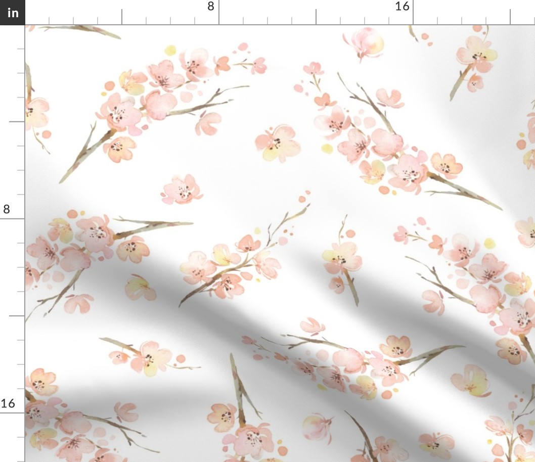 XL Serena Floral Branches - 24" repeat
