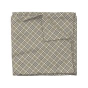 Shimmering Sand Beige and Gray Plaid 45 degree angle