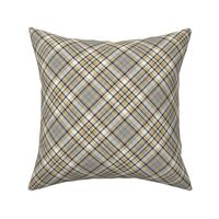 Shimmering Sand Beige and Gray Plaid 45 degree angle