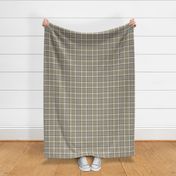 Shimmering Sand Beige and Gray Plaid