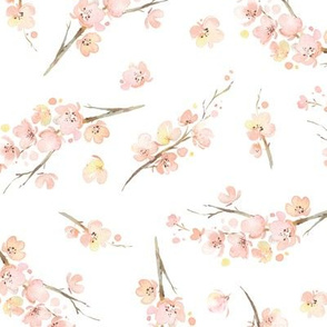 Serena Floral Branches - 12" repeat