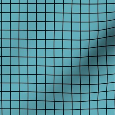 Grid Pattern - Aqua and White