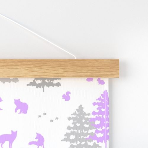 Purple Woodland Animals