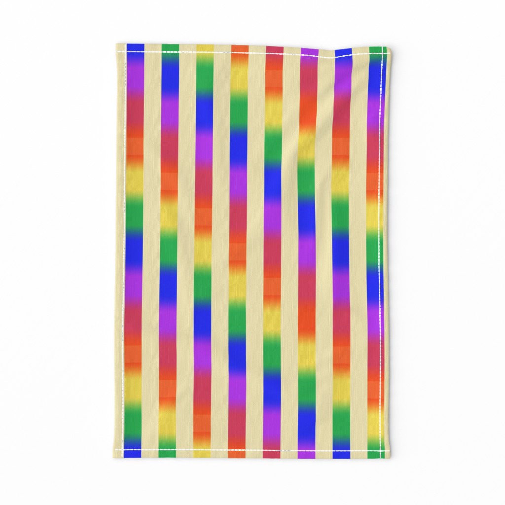 Large - Rainbow Colorwheel Stripes