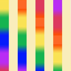 Large - Rainbow Colorwheel Stripes