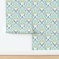 Soft Ikat - Aqua Gray