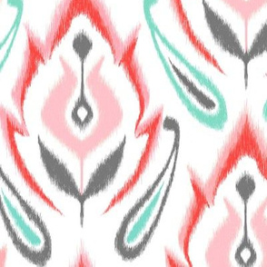 Soft Ikat - Pink Gray