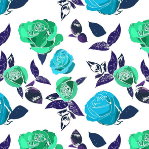 Multicolor Roses - Blue and Green variations