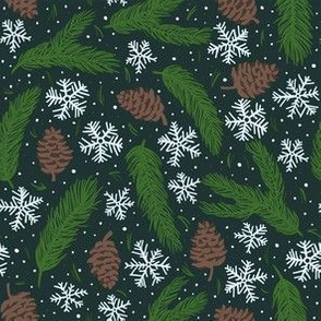 Winter Pine - Forest Green