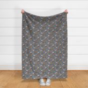 Hipster Coffee Dogs Blue-Gray