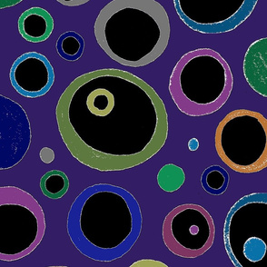 Saturated Circles Deep Purple _Large