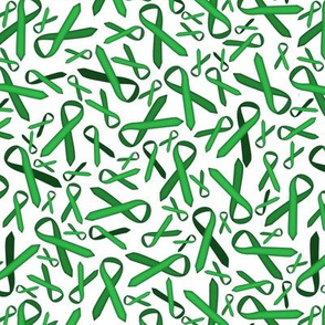 shades of green ribbons