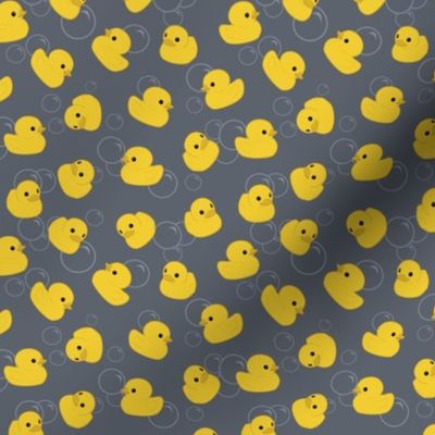 Yellow Rubber Duck on Grey