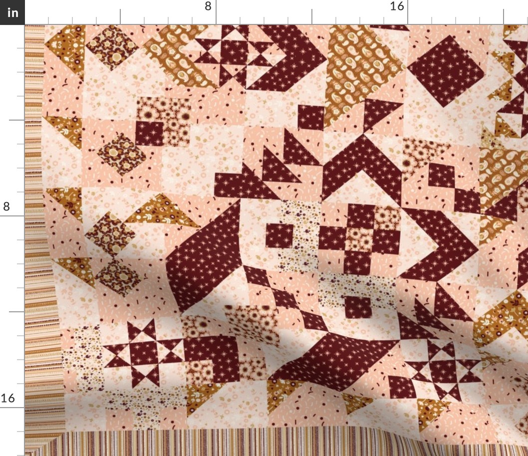 Granny Chic cheaters quilt Yard scale