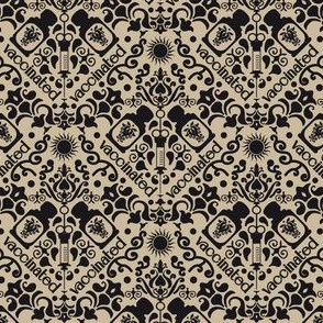 Vaccinated damask Beige Extra small scale