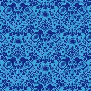 Vaccinated damask blue Extra small scale