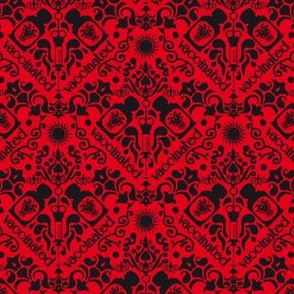 Vaccinated Damask Red Black Extra small scale