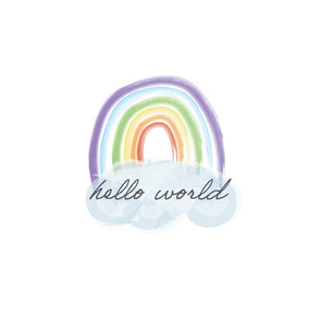 hello world rainbow lovey