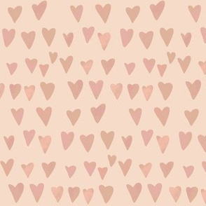 love hearts - light peach 