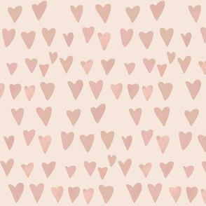 love hearts - pale pink