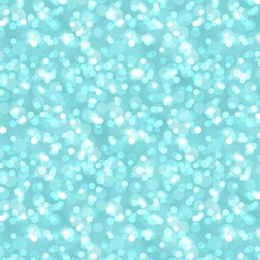 Small Sparkly Bokeh Pattern - Aqua Sky