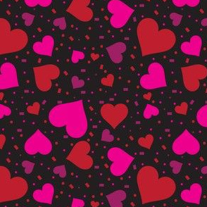 Heart Confetti Black