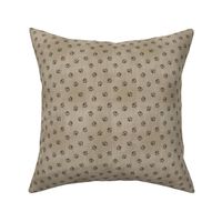 Trotting paw prints - faux linen