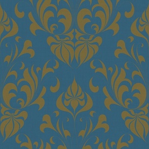 Large - Damask Deep Sea