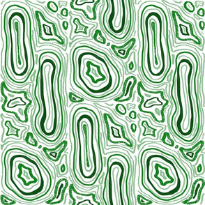 Green on White Contour Lines