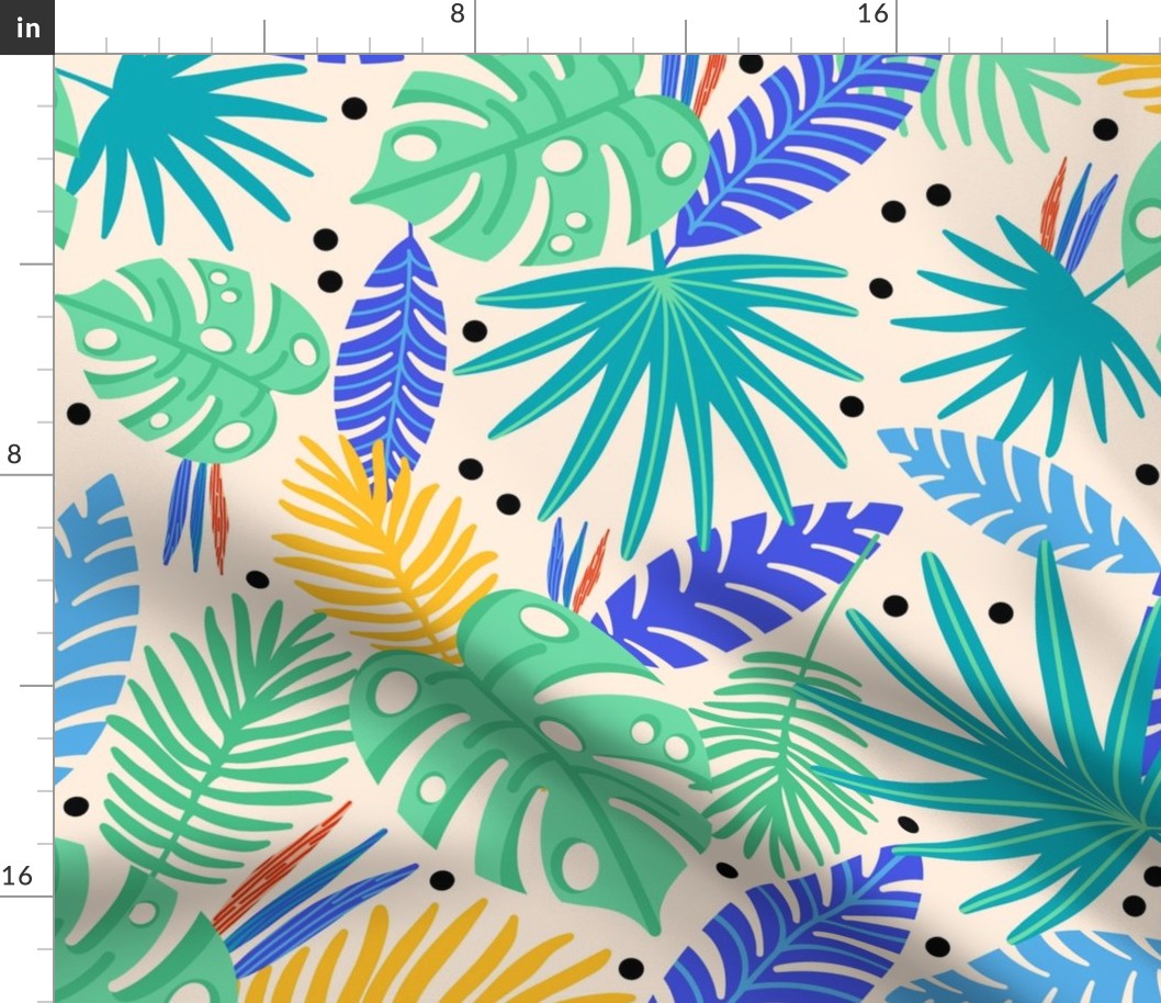 Simple Hawaiian Leaves Print / Large Scale