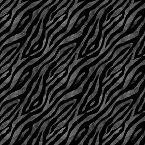 Small scale Abstract geometric black and grey zebra  seamless pattern