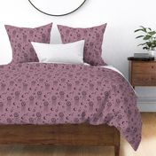 Sweet dreams and boho moon starry night nursery berry mauve purple