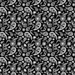 Small scale Paisley oriental floral abstract vintage pattern