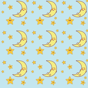 Kawaii.moon.and.stars.by.bundgaard.design