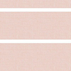 Blush Pink & White Textured Stripe Large Scale