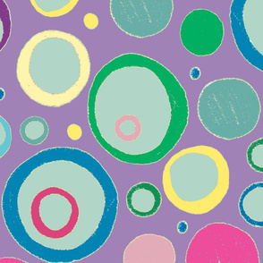 circles and dots Lavender_repeat unit