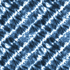 Tie dye diagonal indigo blue navy pattern